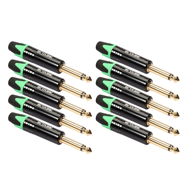 10 ชิ้น TC202 6.35 มิลลิเมตร Gold-plated Mono Sound เชื่อมปลั๊กอะแดปเตอร์เสียง