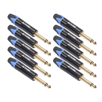 10 ชิ้น TC202 6.35 มิลลิเมตร Gold-plated Mono Sound เชื่อมปลั๊กอะแดปเตอร์เสียง
