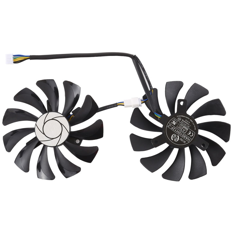 HA9010H12F-Z 4 พินกราฟิกการ์ดพัดลมระบายความร้อนสำหรับ MSI GeForce GTX 1050 Hurricane GTX 1060 Hurricane 6G GDDR, เส้นผ่านศูนย์กลาง: 85 มม., คู่, HA9010H12F-Z