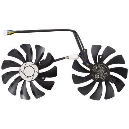 HA9010H12F-Z 4 พินกราฟิกการ์ดพัดลมระบายความร้อนสำหรับ MSI GeForce GTX 1050 Hurricane GTX 1060 Hurricane 6G GDDR, เส้นผ่านศูนย์กลาง: 85 มม., คู่, HA9010H12F-Z