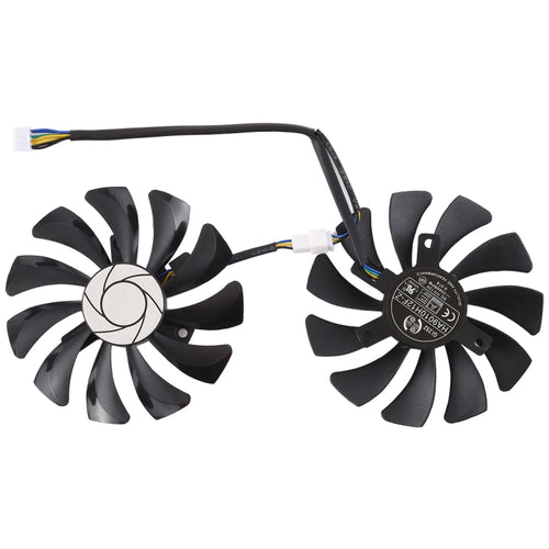 HA9010H12F-Z 4 พินกราฟิกการ์ดพัดลมระบายความร้อนสำหรับ MSI GeForce GTX 1050 Hurricane GTX 1060 Hurricane 6G GDDR, เส้นผ่านศูนย์กลาง: 85 มม., คู่, HA9010H12F-Z