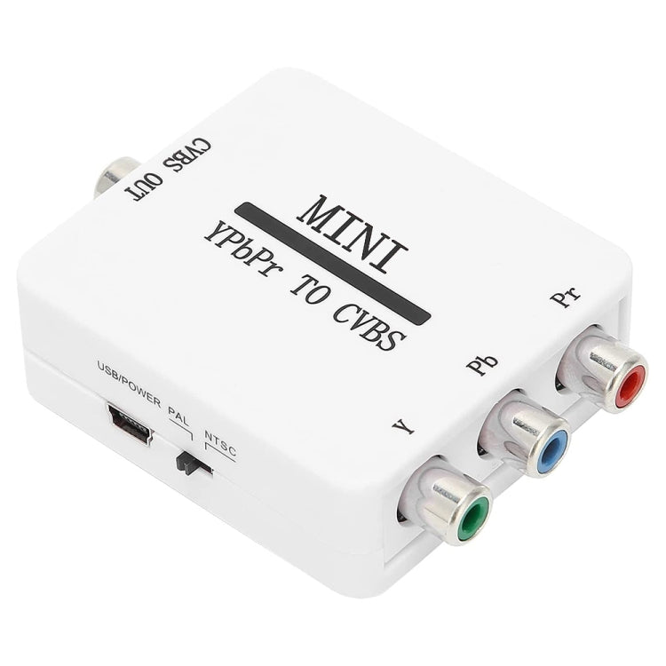 Mini YPBPR เป็น CVBS Video Converter Component AV Adapter สำหรับทีวี/โปรเจคเตอร์/จอภาพ