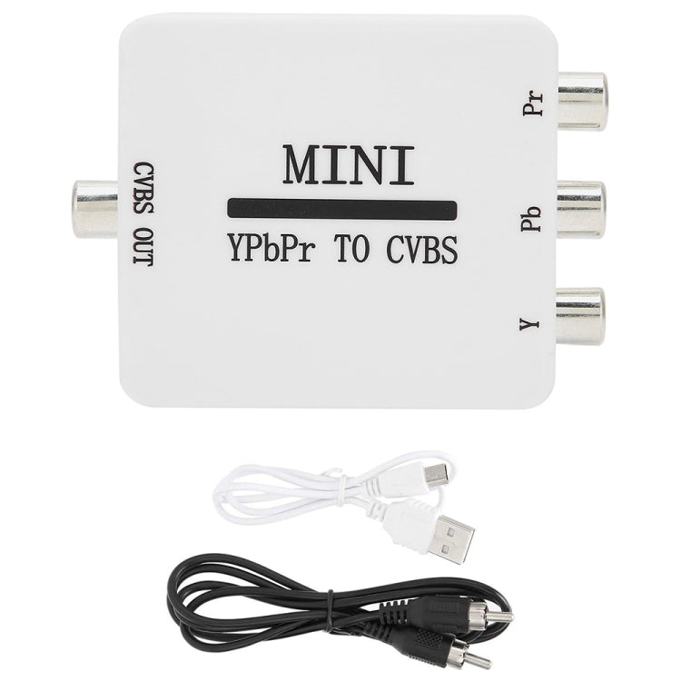 Mini YPBPR เป็น CVBS Video Converter Component AV Adapter สำหรับทีวี/โปรเจคเตอร์/จอภาพ
