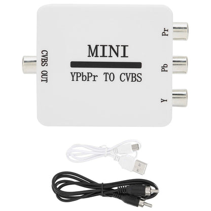Mini YPBPR เป็น CVBS Video Converter Component AV Adapter สำหรับทีวี/โปรเจคเตอร์/จอภาพ