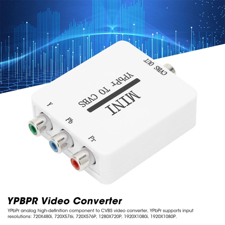 Mini YPBPR เป็น CVBS Video Converter Component AV Adapter สำหรับทีวี/โปรเจคเตอร์/จอภาพ