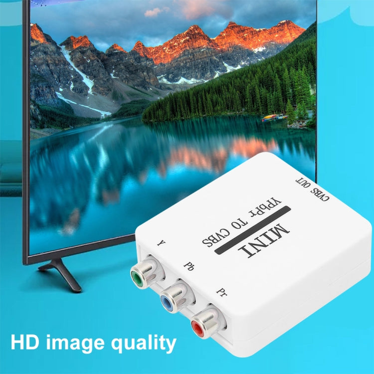 Mini YPBPR เป็น CVBS Video Converter Component AV Adapter สำหรับทีวี/โปรเจคเตอร์/จอภาพ