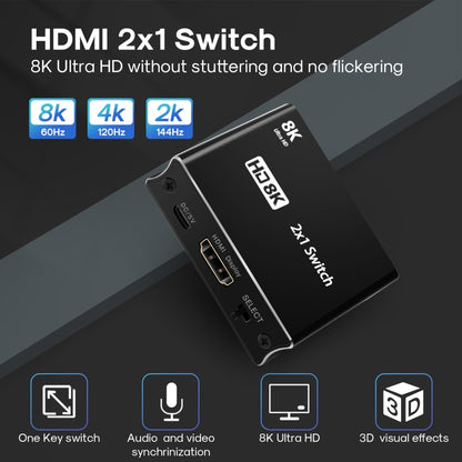 NK-W80 8K UHD HDMI 2X1 สวิตช์ทางเดียว, NK-W80