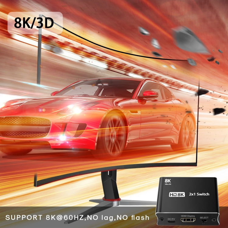 NK-W80 8K UHD HDMI 2X1 สวิตช์ทางเดียว, NK-W80