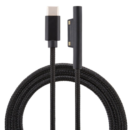 สายไฟ USB-C / Type-C ถึง 6 พินไนลอนสำหรับอะแดปเตอร์แล็ปท็อป Microsoft Surface Pro 3/4/5/6 ความยาวสายเคเบิล: 1.5 ม., for Microsoft Surface Pro 3 / 4 / 5 / 6