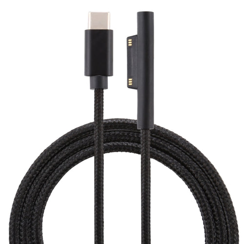 สายไฟ USB-C / Type-C ถึง 6 พินไนลอนสำหรับอะแดปเตอร์แล็ปท็อป Microsoft Surface Pro 3/4/5/6 ความยาวสายเคเบิล: 1.5 ม., for Microsoft Surface Pro 3 / 4 / 5 / 6