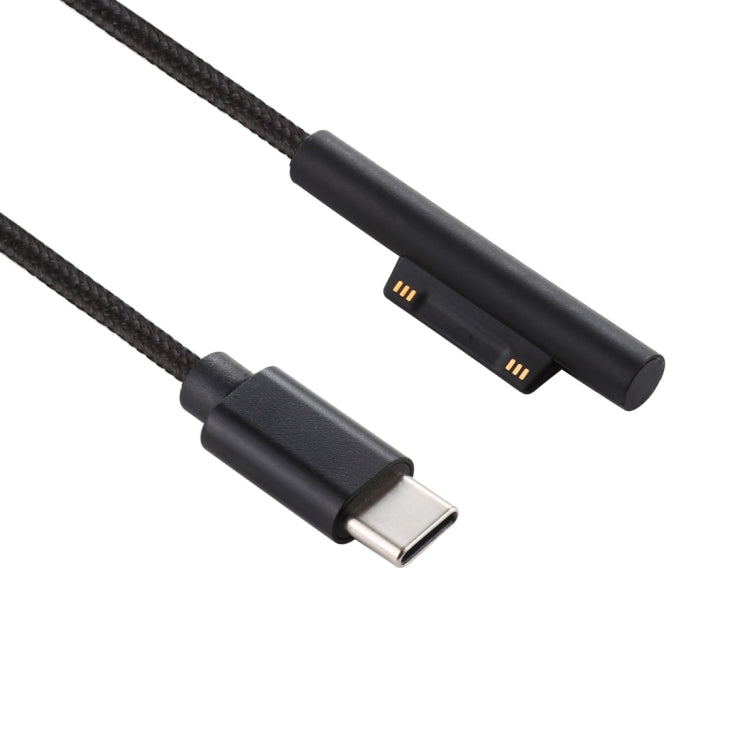 สายไฟ USB-C / Type-C ถึง 6 พินไนลอนสำหรับอะแดปเตอร์แล็ปท็อป Microsoft Surface Pro 3/4/5/6 ความยาวสายเคเบิล: 1.5 ม., for Microsoft Surface Pro 3 / 4 / 5 / 6