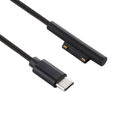 สายไฟ USB-C / Type-C ถึง 6 พินไนลอนสำหรับอะแดปเตอร์แล็ปท็อป Microsoft Surface Pro 3/4/5/6 ความยาวสายเคเบิล: 1.5 ม., for Microsoft Surface Pro 3 / 4 / 5 / 6