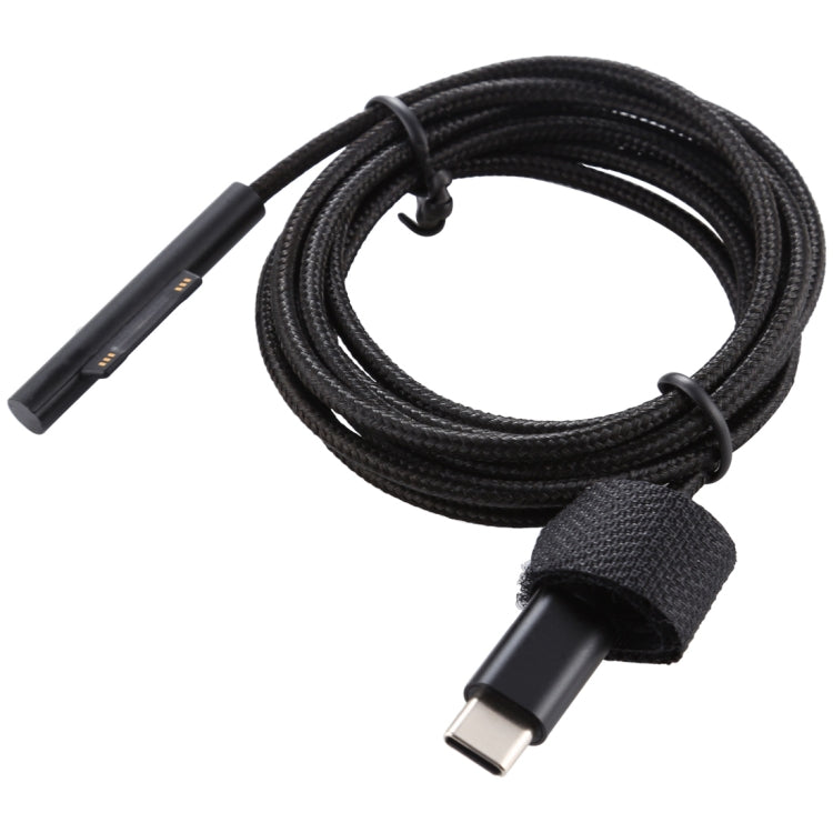 สายไฟ USB-C / Type-C ถึง 6 พินไนลอนสำหรับอะแดปเตอร์แล็ปท็อป Microsoft Surface Pro 3/4/5/6 ความยาวสายเคเบิล: 1.5 ม., for Microsoft Surface Pro 3 / 4 / 5 / 6