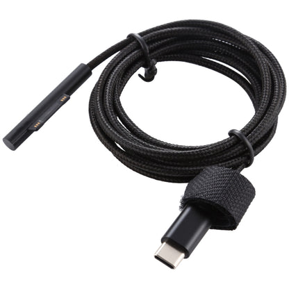 สายไฟ USB-C / Type-C ถึง 6 พินไนลอนสำหรับอะแดปเตอร์แล็ปท็อป Microsoft Surface Pro 3/4/5/6 ความยาวสายเคเบิล: 1.5 ม., for Microsoft Surface Pro 3 / 4 / 5 / 6