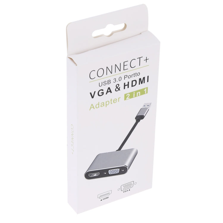 อะแดปเตอร์ 2 in 1 USB 3.0 เป็น HDMI + VGA