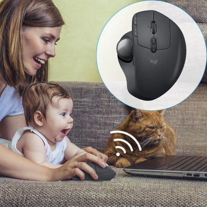 Logitech MX ERGO 440DPI Bluetooth + เมาส์ออปติคัลแทร็กบอลไร้สายแบบสองโหมดที่รวมเข้าด้วยกัน, MX ERGO S