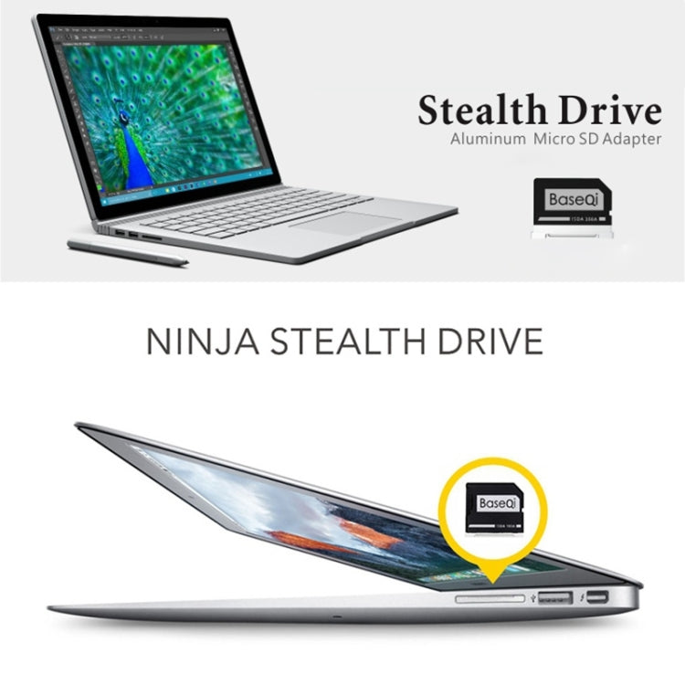 เคสการ์ด SD อลูมิเนียมอัลลอยด์ BASEQI ที่ซ่อนอยู่สำหรับแล็ปท็อป Lenovo Ideapad 320S, For Lenovo Ideapad 320S