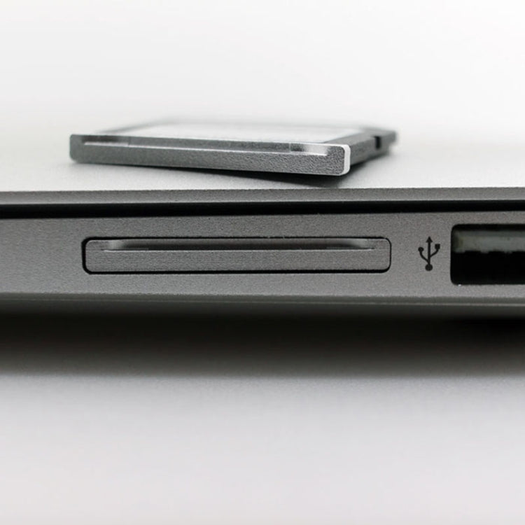 เคสการ์ด SD อลูมิเนียมอัลลอยด์ BASEQI ที่ซ่อนอยู่สำหรับแล็ปท็อป MacBook Air 13.3 นิ้ว, For MacBook Air 13.3