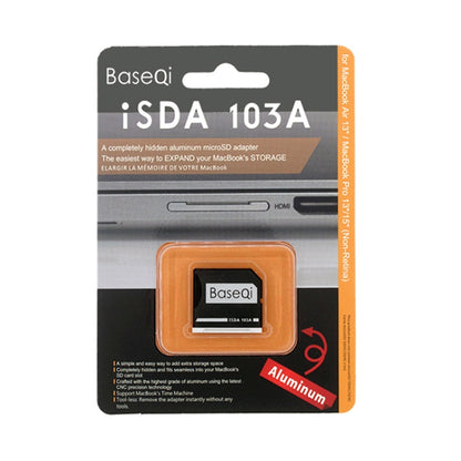 เคสการ์ด SD อะลูมิเนียมอัลลอยด์ BASEQI ที่ซ่อนอยู่สำหรับแล็ปท็อป Macbook Pro (กลางปี 2012) (ไม่ใช่จอประสาทตา), For Macbook Pro Mid-2012 (not Retina)