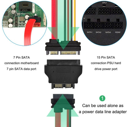 SATA 22 Pin Female ถึง SLIMLINE SATA 13 Pin Male Adapter, SATA 22 Pin Female to SATA 13 Pin