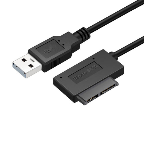 มืออาชีพ USB 2.0 ถึง 7 + 6Pin Slimline SATA ตัวบ่งชี้อะแดปเตอร์สายเคเบิล, USB 2.0