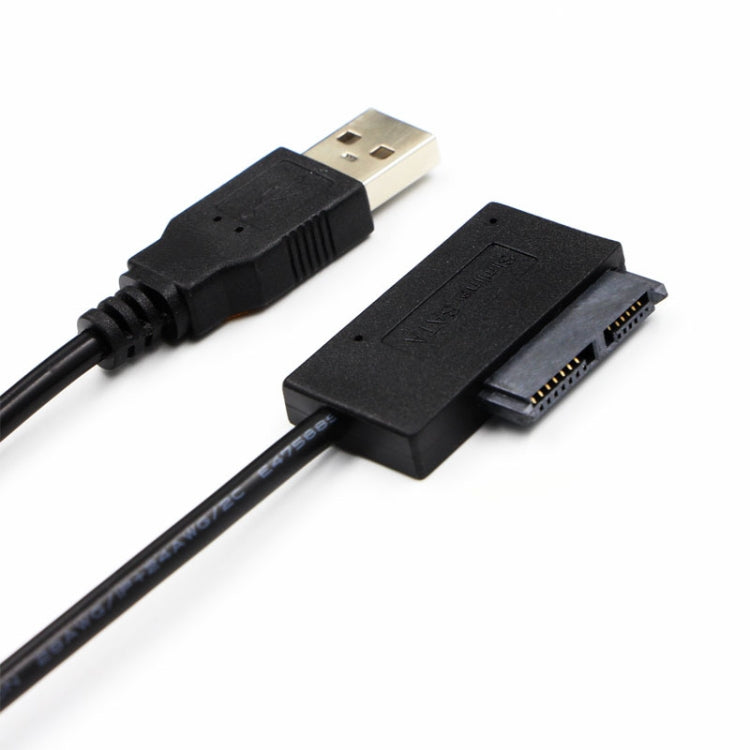 มืออาชีพ USB 2.0 ถึง 7 + 6Pin Slimline SATA ตัวบ่งชี้อะแดปเตอร์สายเคเบิล, USB 2.0