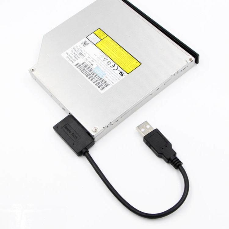 มืออาชีพ USB 2.0 ถึง 7 + 6Pin Slimline SATA ตัวบ่งชี้อะแดปเตอร์สายเคเบิล, USB 2.0