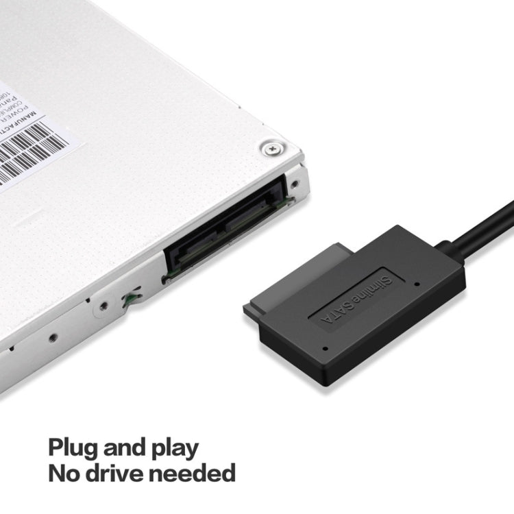 มืออาชีพ USB 2.0 ถึง 7 + 6Pin Slimline SATA ตัวบ่งชี้อะแดปเตอร์สายเคเบิล, USB 2.0