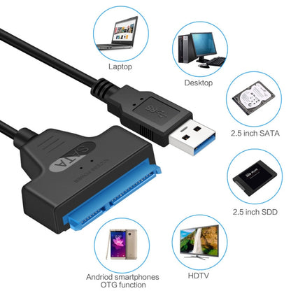 มืออาชีพอะแดปเตอร์สายเคเบิล SATA เป็น USB 3.0 2.5 นิ้ว SSD ฮาร์ดไดรฟ์ขยายตัวเชื่อมต่อ, 2.5 inch