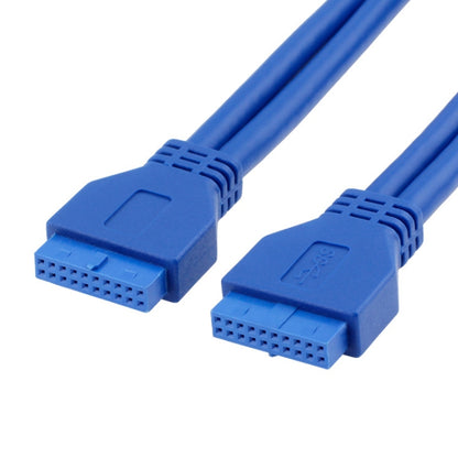 5Gbps USB 3.0 20 พินสายเคเบิลต่อขยายหญิงถึงหญิงเมนบอร์ด Extender ความยาวสายเคเบิล: 50 ซม, Female to Female
