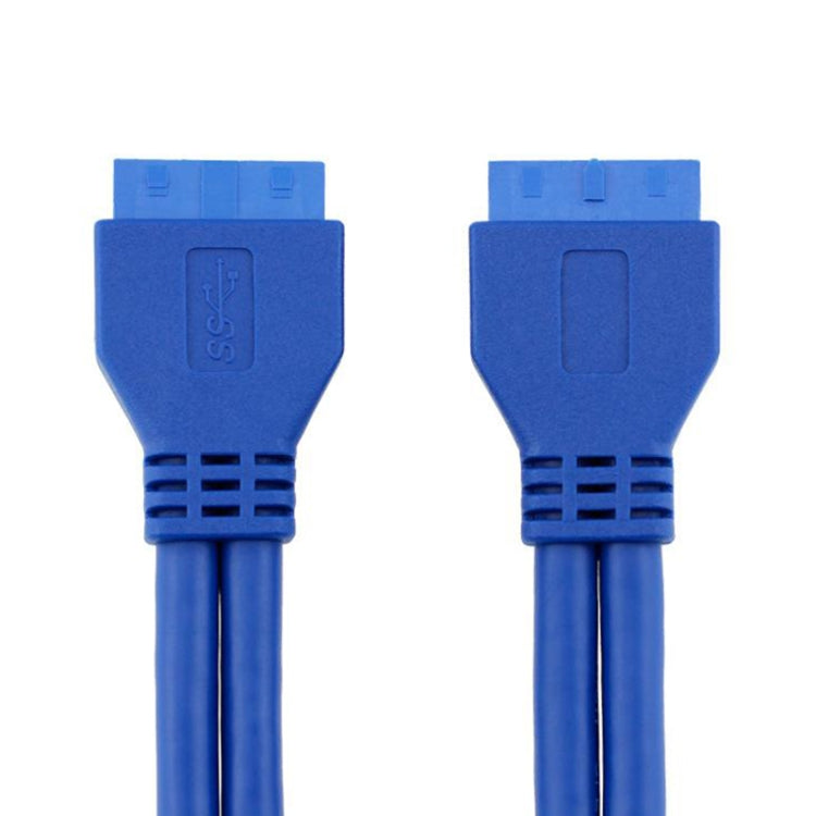 5Gbps USB 3.0 20 พินสายเคเบิลต่อขยายหญิงถึงหญิงเมนบอร์ด Extender ความยาวสายเคเบิล: 50 ซม, Female to Female
