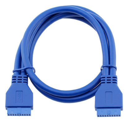 5Gbps USB 3.0 20 พินสายเคเบิลต่อขยายหญิงถึงหญิงเมนบอร์ด Extender ความยาวสายเคเบิล: 50 ซม, Female to Female