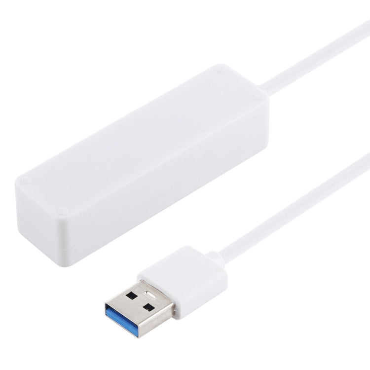 เครื่องอ่านการ์ด TF / SD 2 in 1 + พอร์ต USB 3.0 3 พอร์ตเป็นตัวแปลง USB 3.0 HUB ความยาวสายเคเบิล: 26 ซม., USB 3.0 (White)