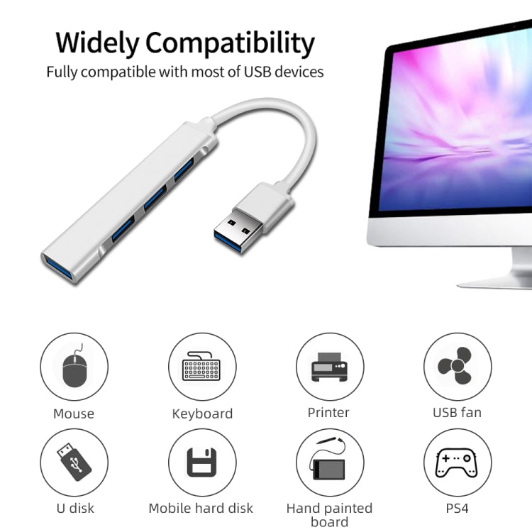A809 USB 3.0 x 1 + USB 2.0 x 3 ถึง USB 3.0 อะแดปเตอร์ HUB Splitter มัลติฟังก์ชั่น, A809