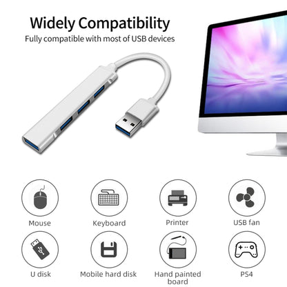A809 USB 3.0 x 1 + USB 2.0 x 3 ถึง USB 3.0 อะแดปเตอร์ HUB Splitter มัลติฟังก์ชั่น, A809