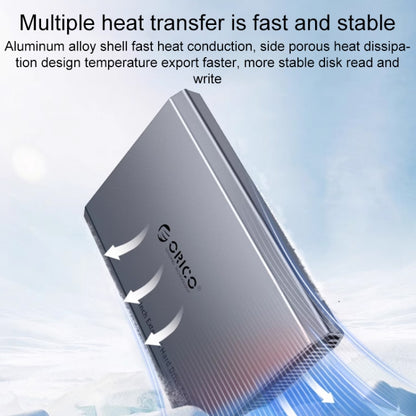 ORICO 2518C3-G2 2.5 นิ้ว SATA เป็น USB3.1 Gen2 อินเทอร์เฟซ USB-C / Type-C อลูมิเนียมอัลลอยด์ตู้ฮาร์ดไดรฟ์ความจุรองรับ: 4TB