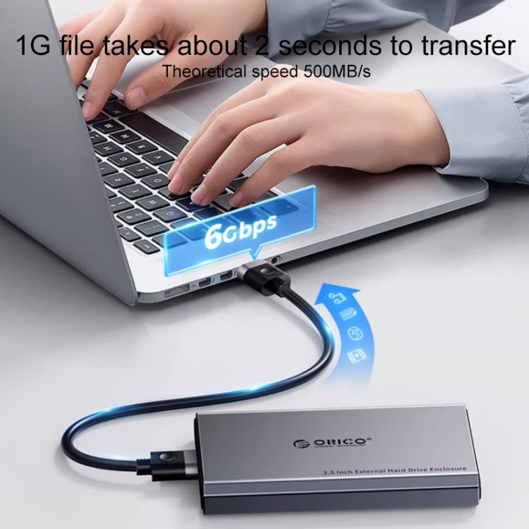 ORICO 2518C3-G2 2.5 นิ้ว SATA เป็น USB3.1 Gen2 อินเทอร์เฟซ USB-C / Type-C อลูมิเนียมอัลลอยด์ตู้ฮาร์ดไดรฟ์ความจุรองรับ: 4TB