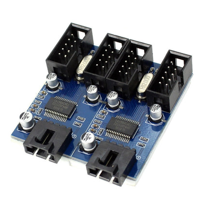 9 Pin USB Header ชาย 1 ถึง 4 หญิงสายเคเบิลต่อขยายการ์ด