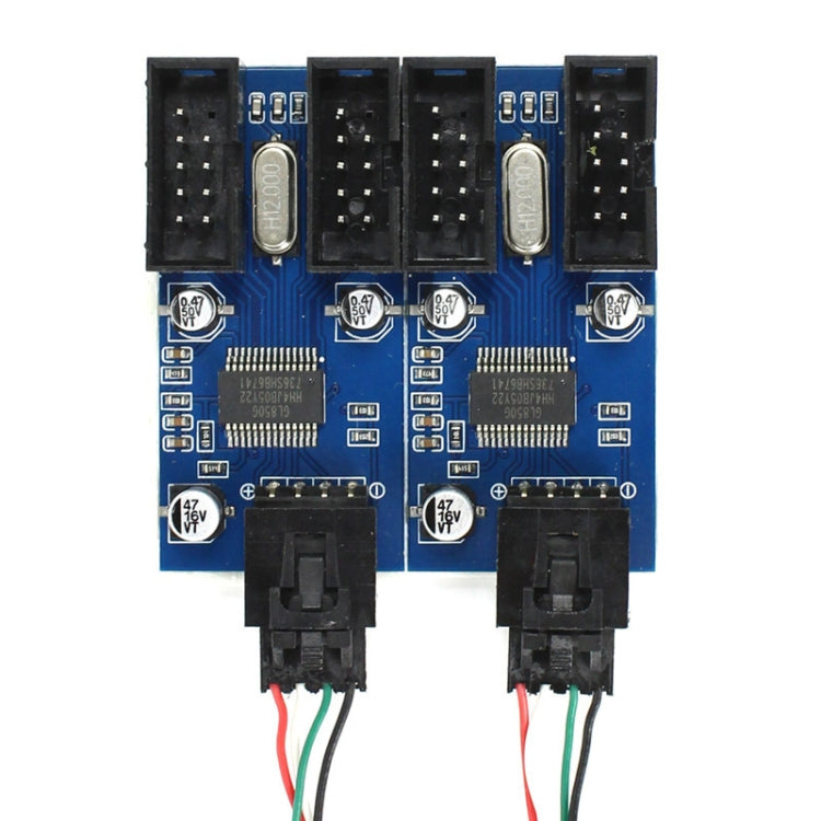 9 Pin USB Header ชาย 1 ถึง 4 หญิงสายเคเบิลต่อขยายการ์ด