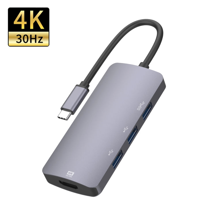 UC912 4 in 1 4K 30Hz USB 3.0 + 2 x USB 2.0 เป็น USB-C / Type-C อะแดปเตอร์ฮับมัลติฟังก์ชั่น, UC912 USB 3.0 + 2 x USB 2.0