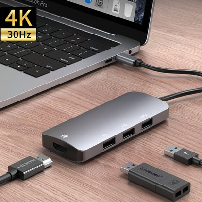 UC912 4 in 1 4K 30Hz USB 3.0 + 2 x USB 2.0 เป็น USB-C / Type-C อะแดปเตอร์ฮับมัลติฟังก์ชั่น, UC912 USB 3.0 + 2 x USB 2.0