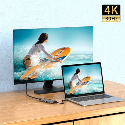 UC912 4 in 1 4K 30Hz USB 3.0 + 2 x USB 2.0 เป็น USB-C / Type-C อะแดปเตอร์ฮับมัลติฟังก์ชั่น, UC912 USB 3.0 + 2 x USB 2.0