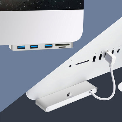 Rocketek สำหรับ iMac USB3.0 x 3 + SD / TF แท่นขยาย HUB มัลติฟังก์ชั่น, USB3.0 x 3 + SD / TF
