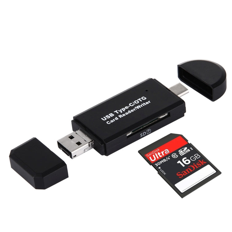 3 in 1 USB-C / Type-C 3.1 ถึง USB 2.0 + Micro USB + SD (HC) + อะแดปเตอร์เครื่องอ่านการ์ด Micro SD พร้อมฟังก์ชัน OTG