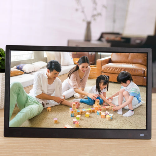15.6 นิ้ว FHD จอแสดงผล LED กรอบรูปดิจิตอลพร้อมตัวยึดและรีโมทคอนโทรล, โปรแกรม MSTAR V53, รองรับอินพุต USB / การ์ด SD