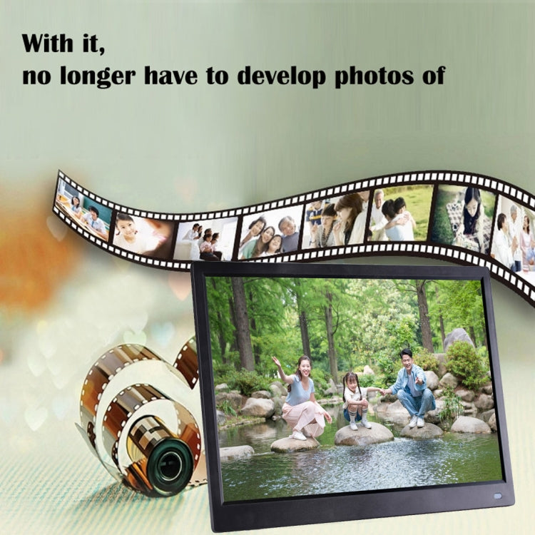 15.6 นิ้ว FHD จอแสดงผล LED กรอบรูปดิจิตอลพร้อมตัวยึดและรีโมทคอนโทรล, โปรแกรม MSTAR V53, รองรับอินพุต USB / การ์ด SD