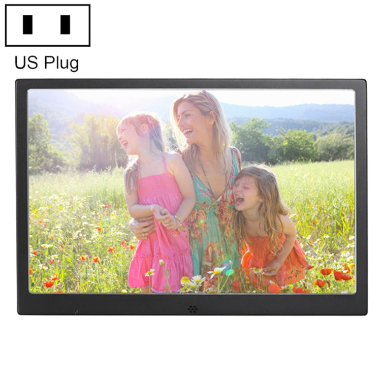 HSD1202 กรอบรูปดิจิตอลจอแสดงผลความละเอียดสูง 1280x800 ขนาด 12.1 นิ้วพร้อมตัวยึดและรีโมทคอนโทรล รองรับการ์ด SD / MMC / MS / พอร์ต USB ปลั๊ก EU (สีเงิน), HSD1202 12.1 inch