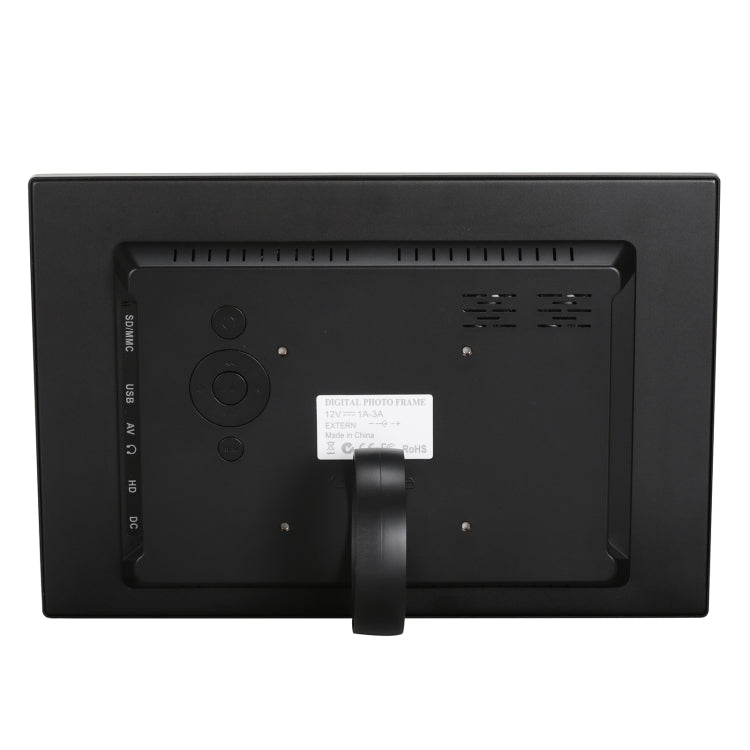 HSD1202 กรอบรูปดิจิตอลจอแสดงผลความละเอียดสูง 1280x800 ขนาด 12.1 นิ้วพร้อมตัวยึดและรีโมทคอนโทรล รองรับการ์ด SD / MMC / MS / พอร์ต USB ปลั๊ก EU (สีเงิน), HSD1202 12.1 inch