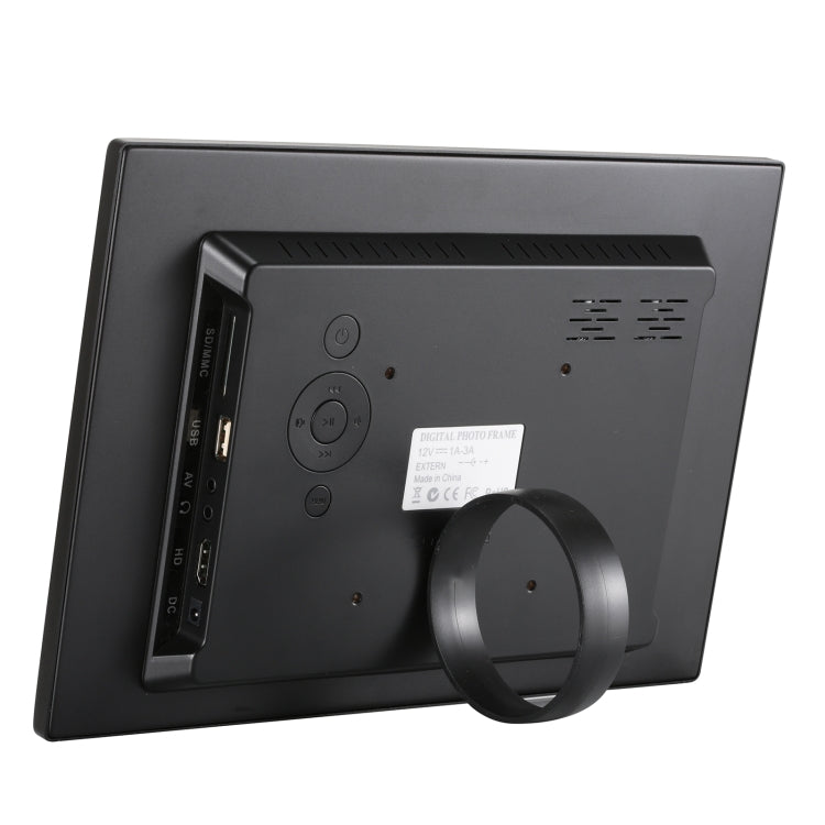 HSD1202 กรอบรูปดิจิตอลจอแสดงผลความละเอียดสูง 1280x800 ขนาด 12.1 นิ้วพร้อมตัวยึดและรีโมทคอนโทรล รองรับการ์ด SD / MMC / MS / พอร์ต USB ปลั๊ก EU (สีเงิน), HSD1202 12.1 inch