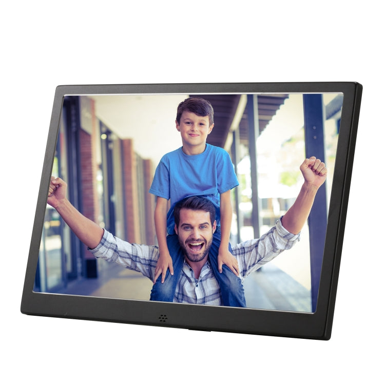 HSD1202 กรอบรูปดิจิตอลจอแสดงผลความละเอียดสูง 1280x800 ขนาด 12.1 นิ้วพร้อมตัวยึดและรีโมทคอนโทรล รองรับการ์ด SD / MMC / MS / พอร์ต USB ปลั๊ก EU (สีเงิน), HSD1202 12.1 inch